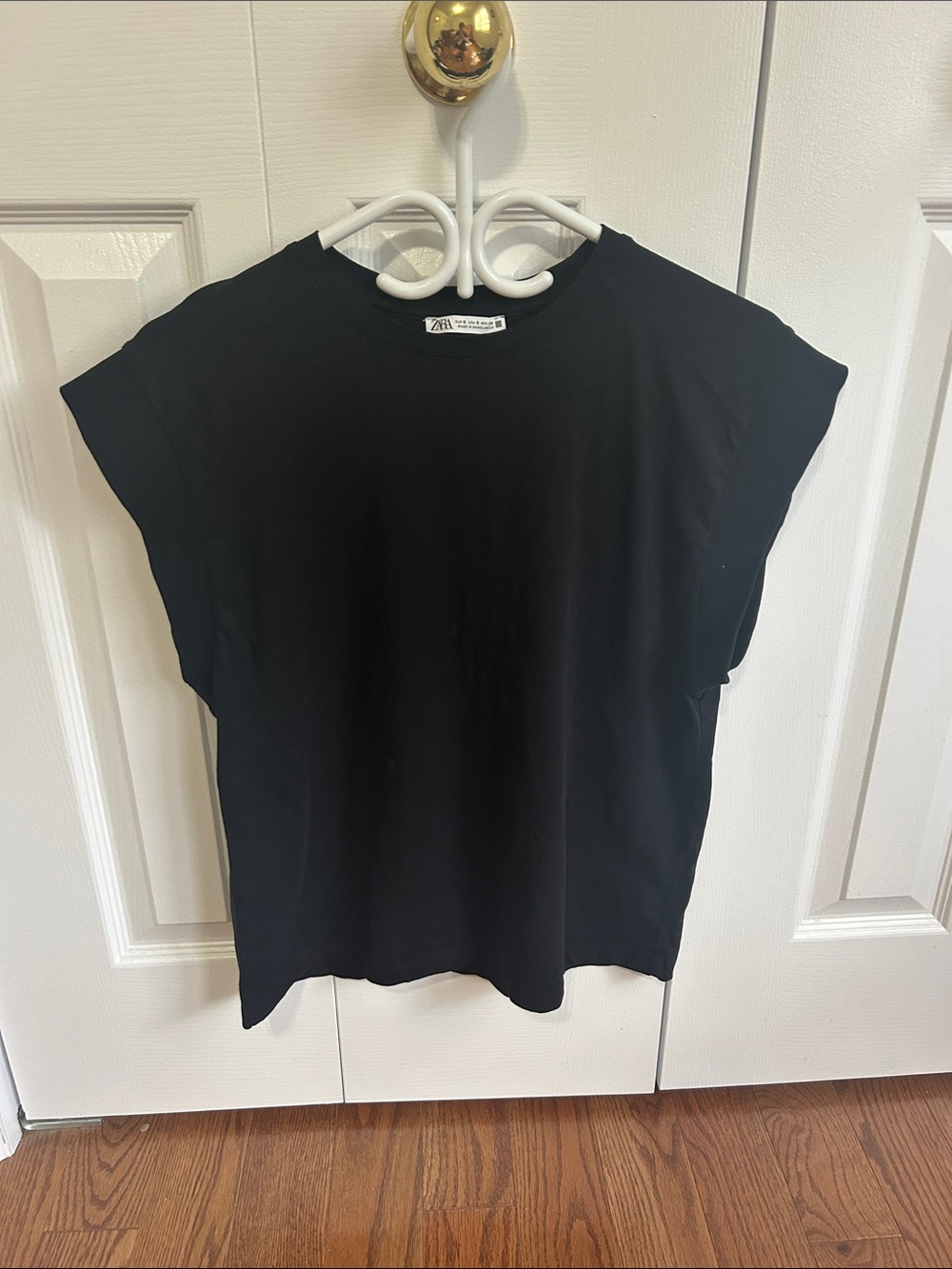 Zara Black Relaxed Cap-Sleeve